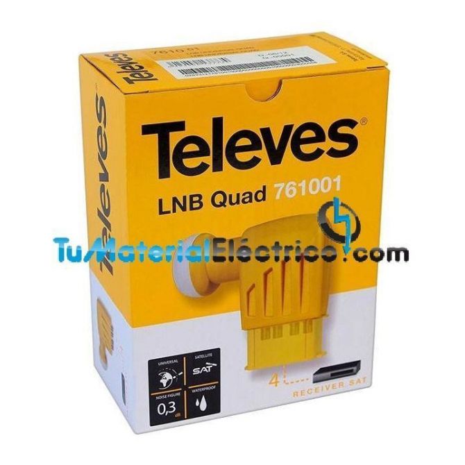 Televes 761001, LNB conversor Quad cuatro receptores