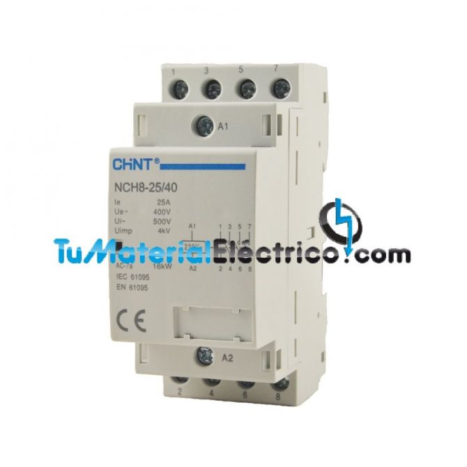 NCH8 25/40, contactor modular 25A 4NA 230V